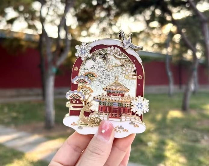 瑞兔听雪流沙金属冰箱定制